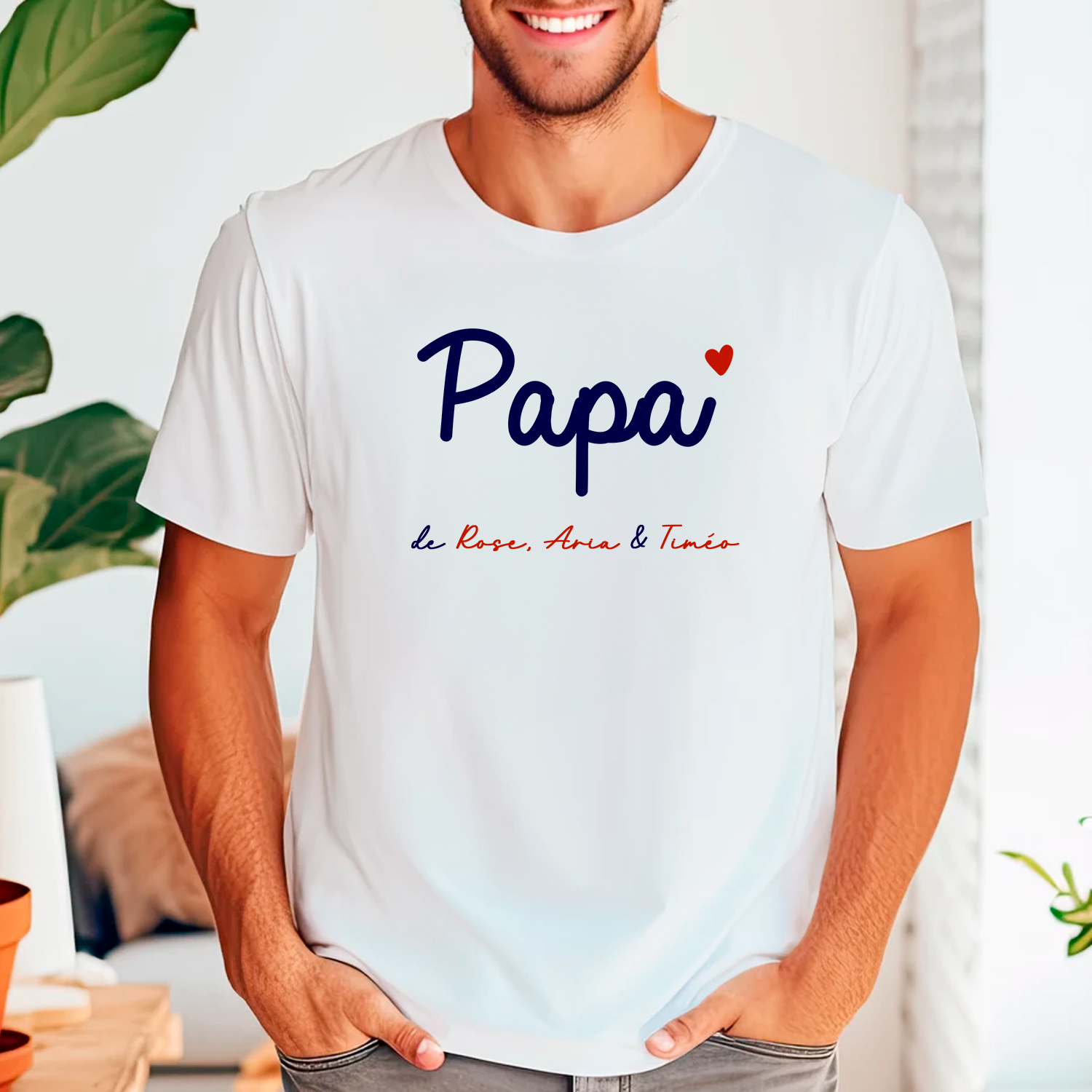 t-shirt-le-papa-personnalisé-prénoms-enfants-couleurs-cadeau-fête-père-1